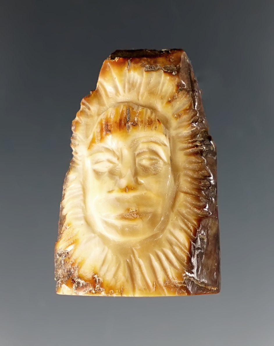 1 3/8" x 7/8" Historic Era Eskimo Carving made from Ivory. Comes with a Bennett COA. 
