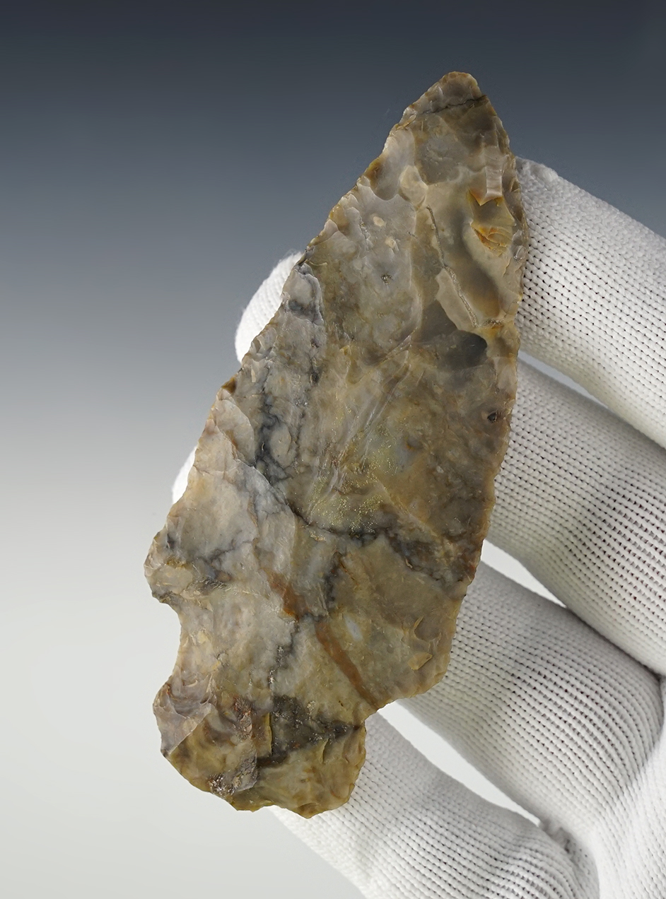 3 13/16" Hopewell - Flint Ridge Flint. Found in Ohio. Ex. Townsend, Wehrle. Jackson COA. 