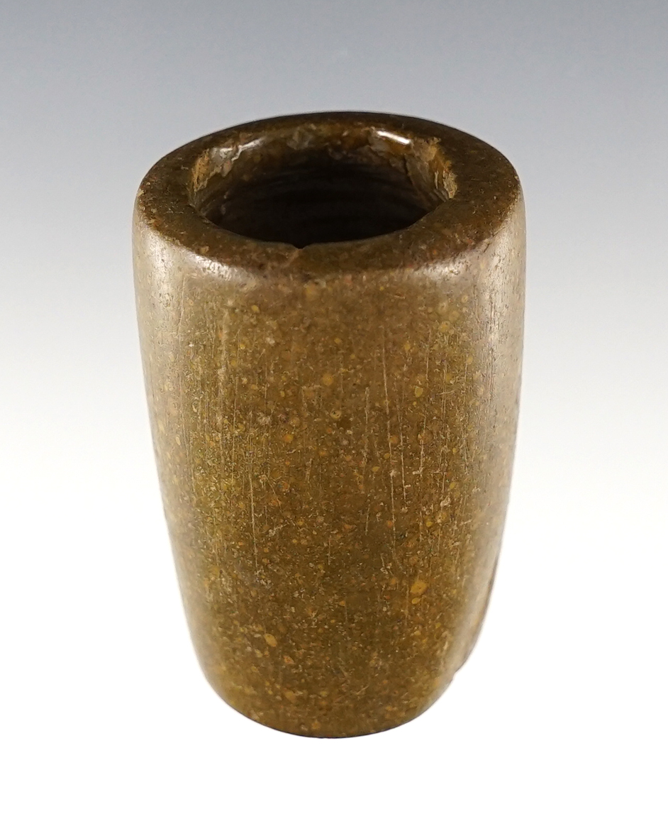 1 1/16" exceptionally well made Pipe made from patinated Pipestone. Seneca Co., Ohio.