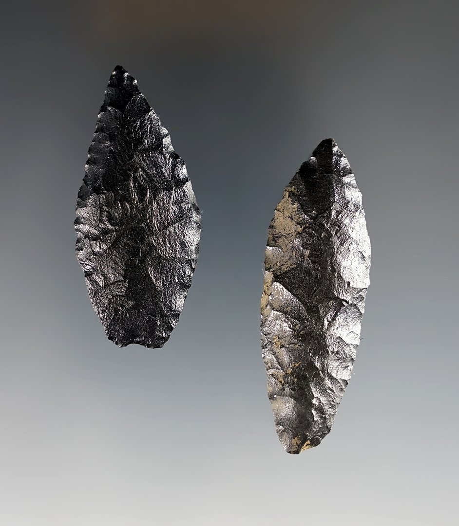 Pair of Cascade points found in Oregon. One pictured in Overstreet 8th & 9th Editions. 