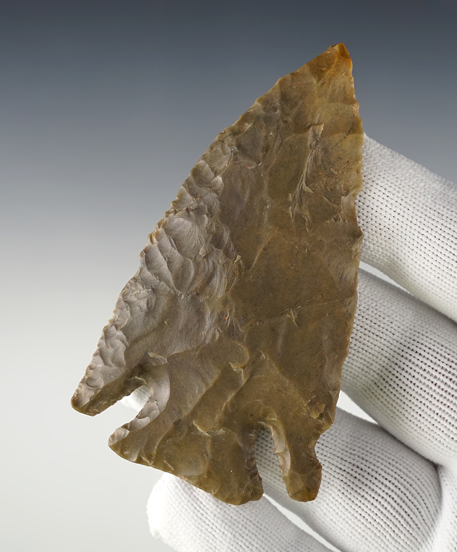 3 3/8" Lost Lake made from Dover Chert. Ballard Co., Kentucky. 