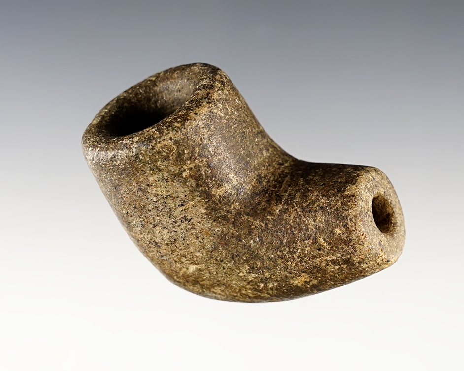 1 3/4" nicely polsihed Hardstone Elbow Pipe - Southern Ohio. Excellent example of the type!