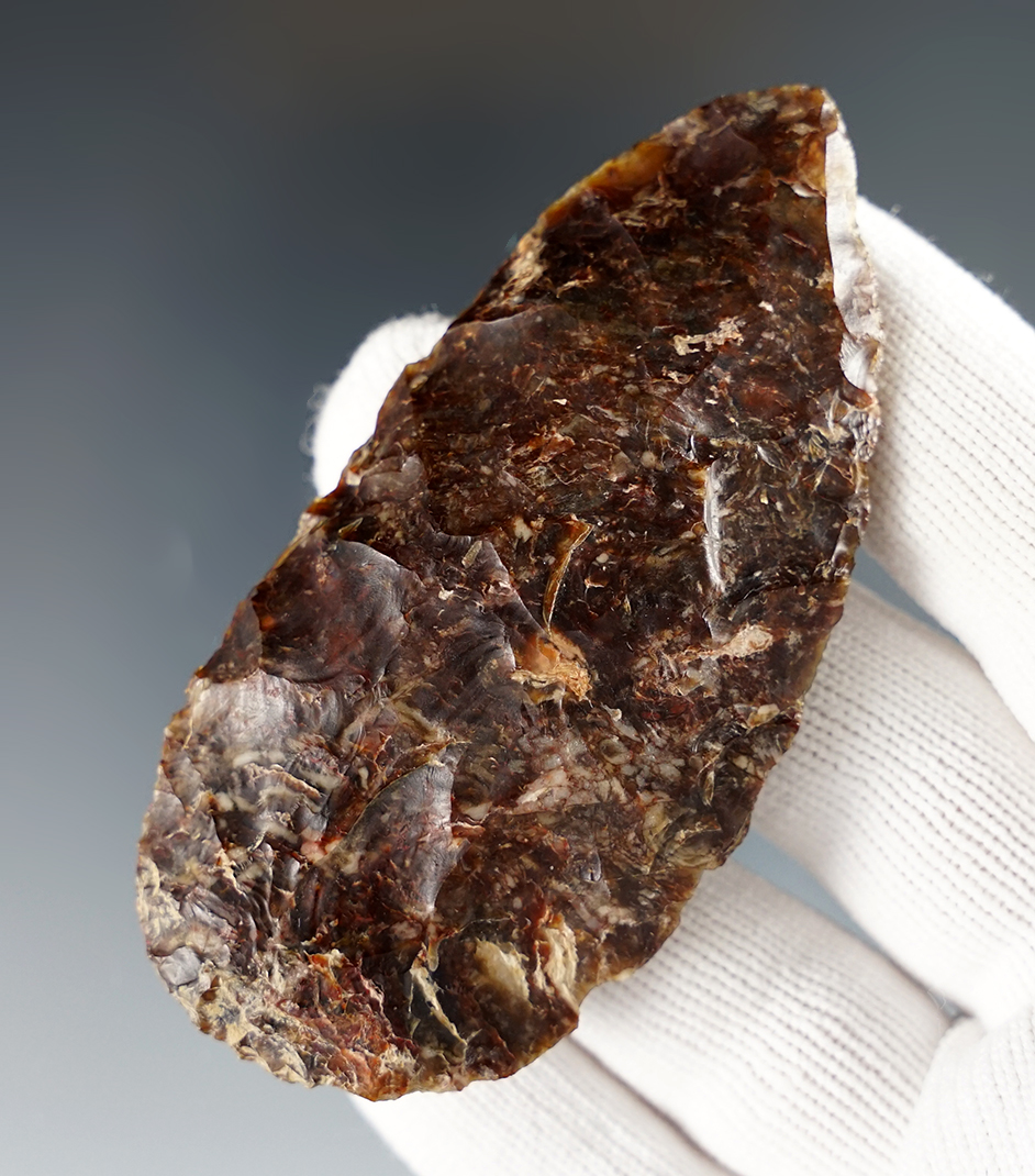 3 1/8" Cascade Knife - nicely colored Agate. Found by Paul ‘Dusty’ Rhodes, Washington.