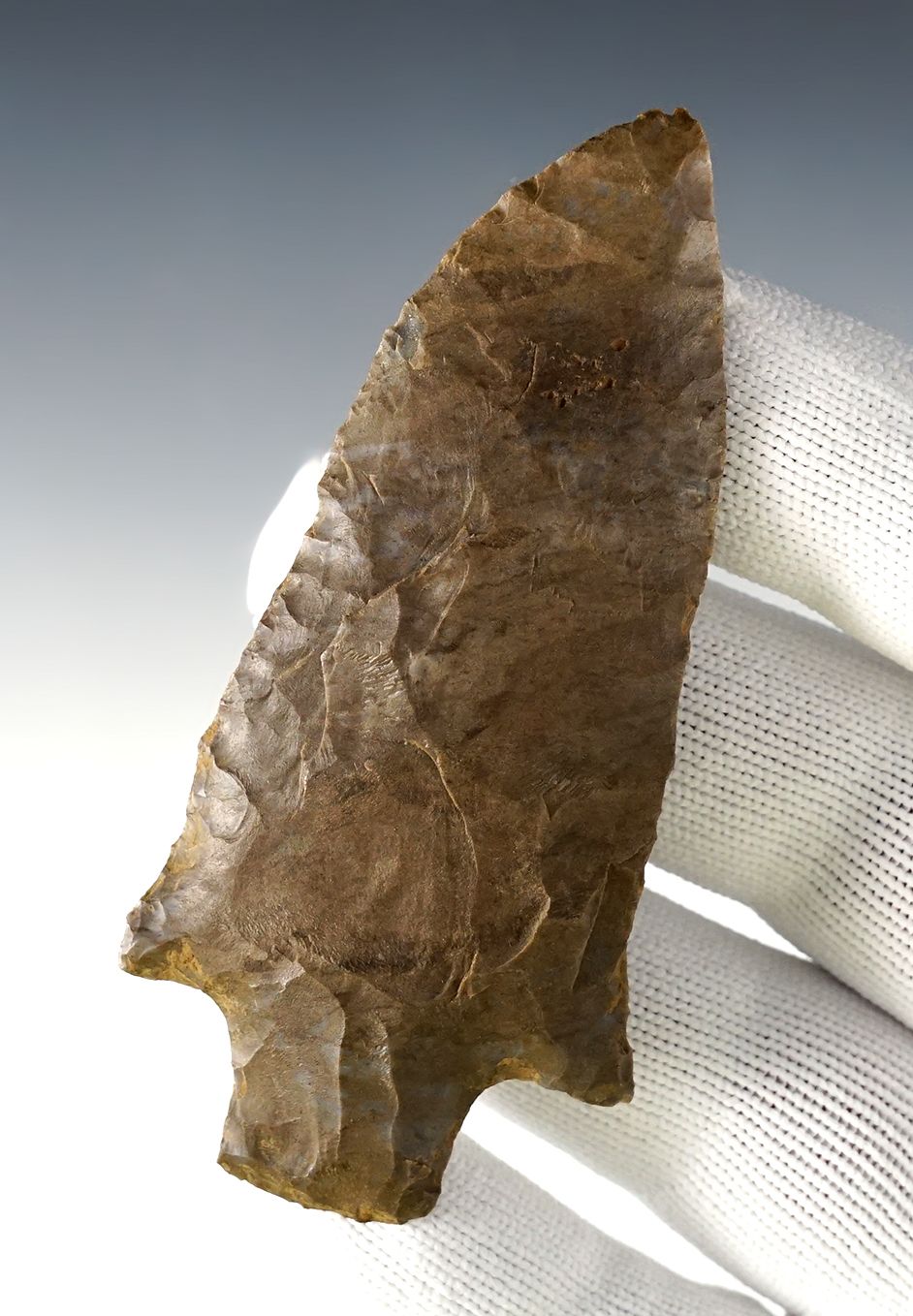 3 1/2" Pickwick Knife made from Dover Chert. Found in Tennessee. 