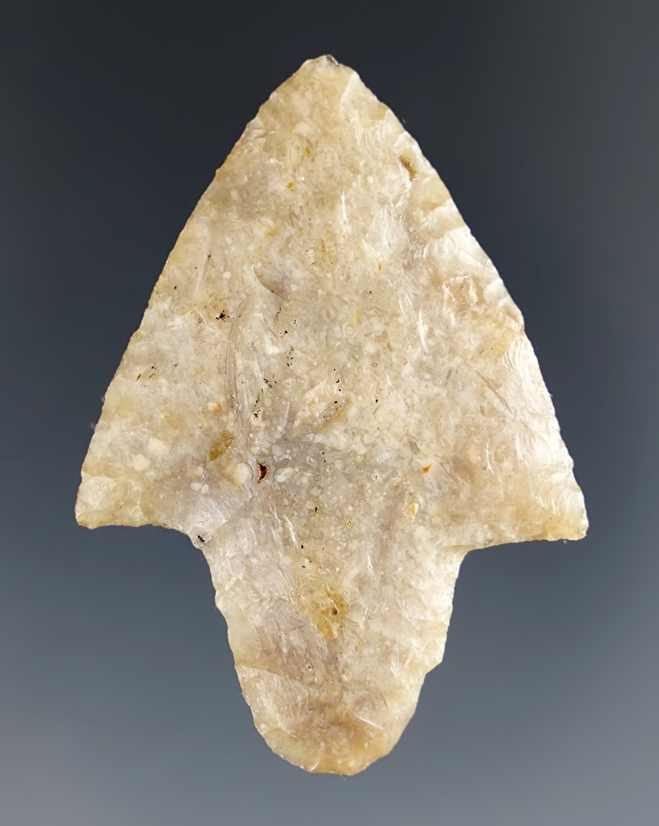 Well made 2" Marion made from Agate. Found in Florida. Ex. James Barr.