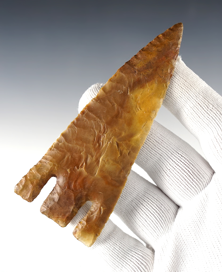 4 9/16" Andice with restoration to the tip, base and one shoulder. Displays great!  Texas. COA