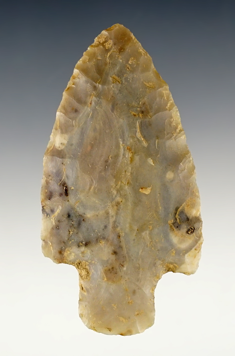 2 7/8" Flint Ridge Flint Adena found in Ohio. Ex. B.B. Thomas. 