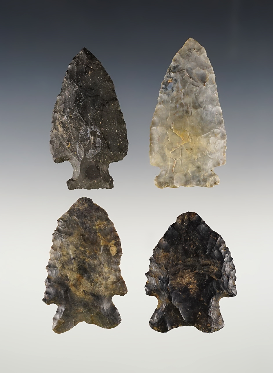 Set of 4 Ohio points in excellent condition. The largest is 2 1/2".