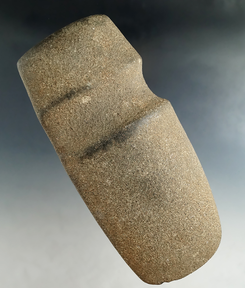 7 1/2" Long 3/4 Groove Hardstone Axe found by Lar Hothem in Franklin Co., Ohio in 1972.
