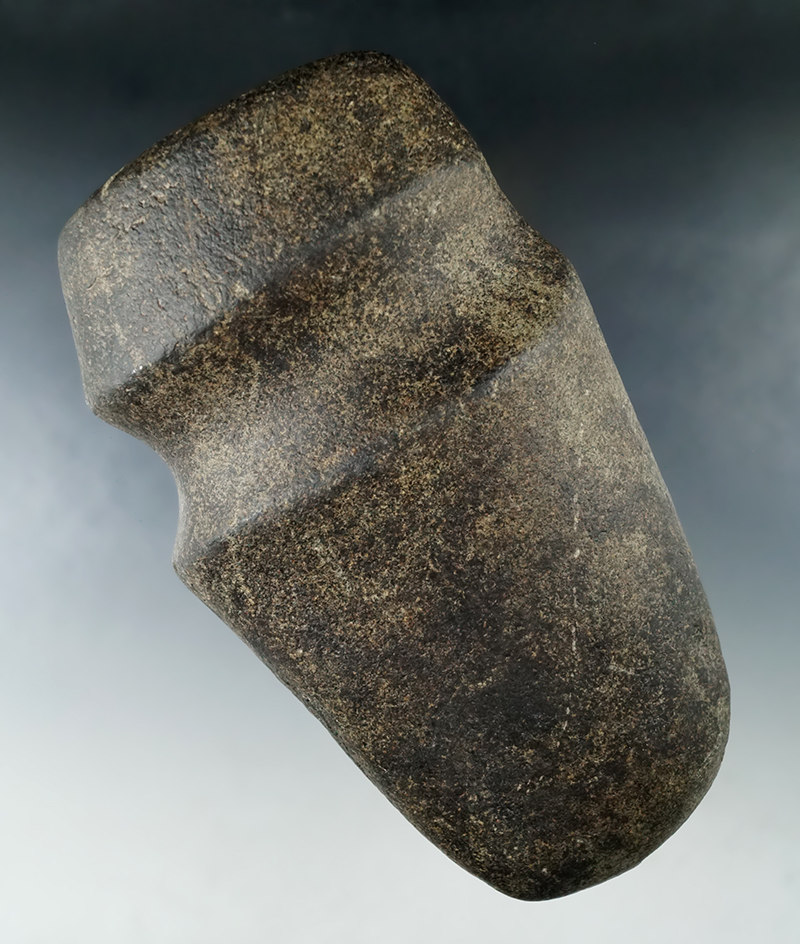 7 3/4" Long 3/4 Grooved Axe made from Diorite, found in East Ringold, Pickaway Co., Ohio.