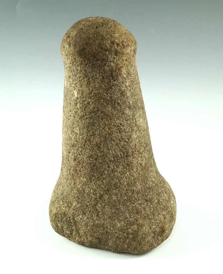 5 3/4" Hardstone Knobbed Top Bell Pestle found in Fairfield Co., Ohio.  Ex. T. Johnson.