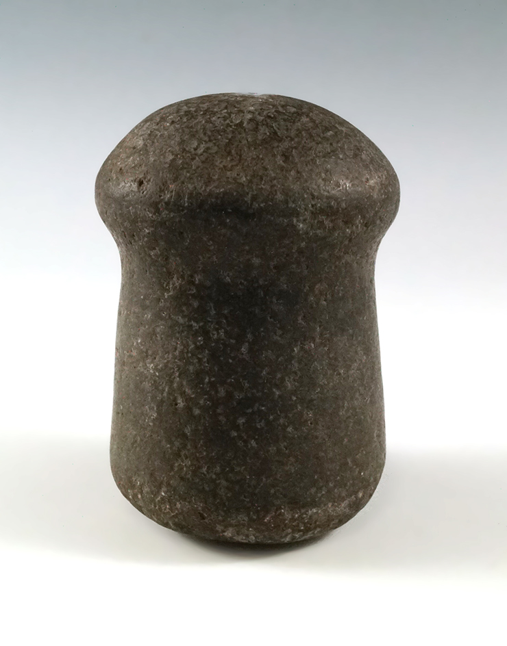 3 1/2" Hardstone Pestle that was salvaged from the top of a larger Pestle in ancient times, Ohio.