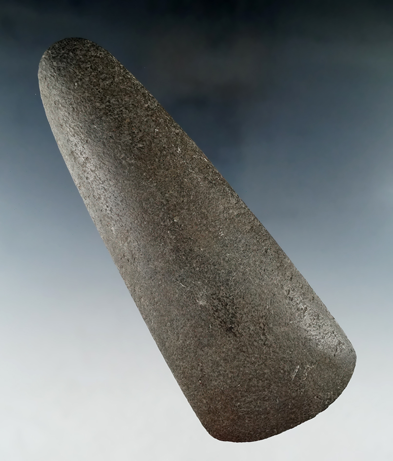 Well defined 6 5/8" Hardstone Celt found in Indiana.