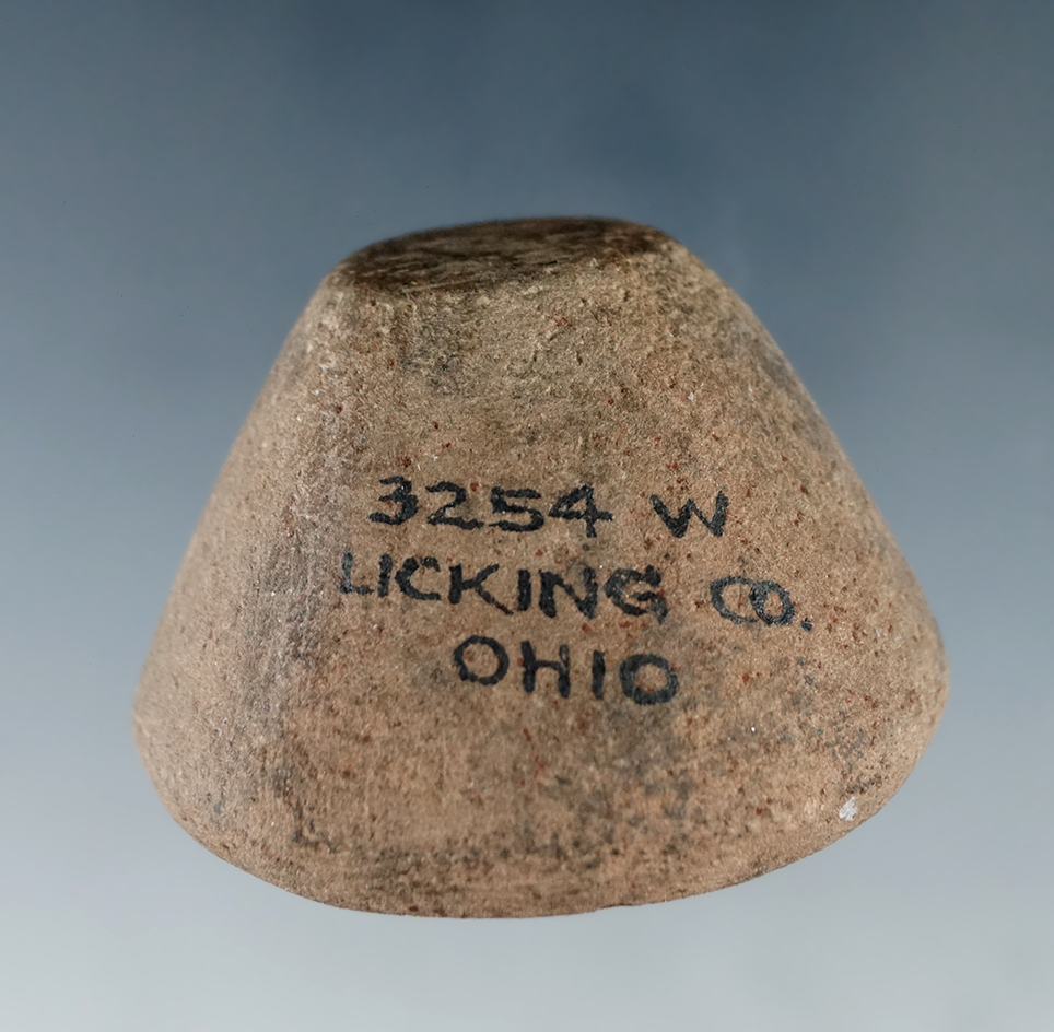 1 11/16" Cone found in Licking Co., Ohio. Ex. Wehrle Collection, #3254W.