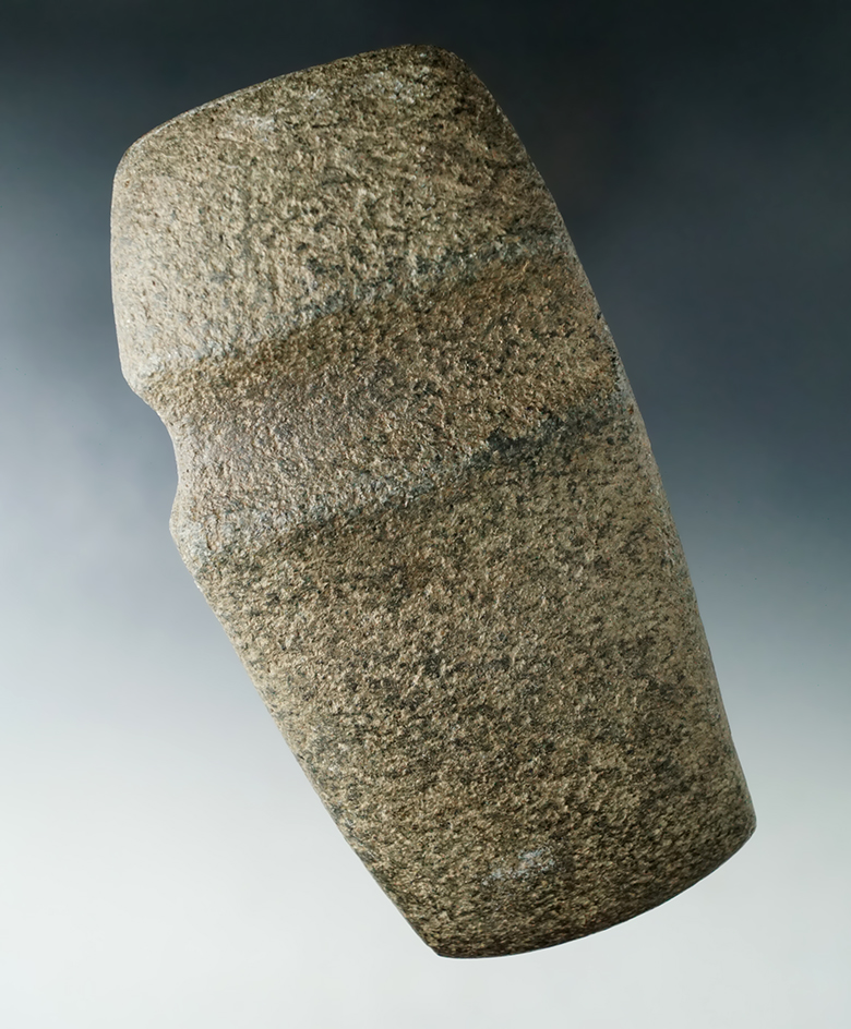 6 1/8" Long Block Style 3/4 Groove Axe found in St. Louis Co., Missouri. In excellent condition.