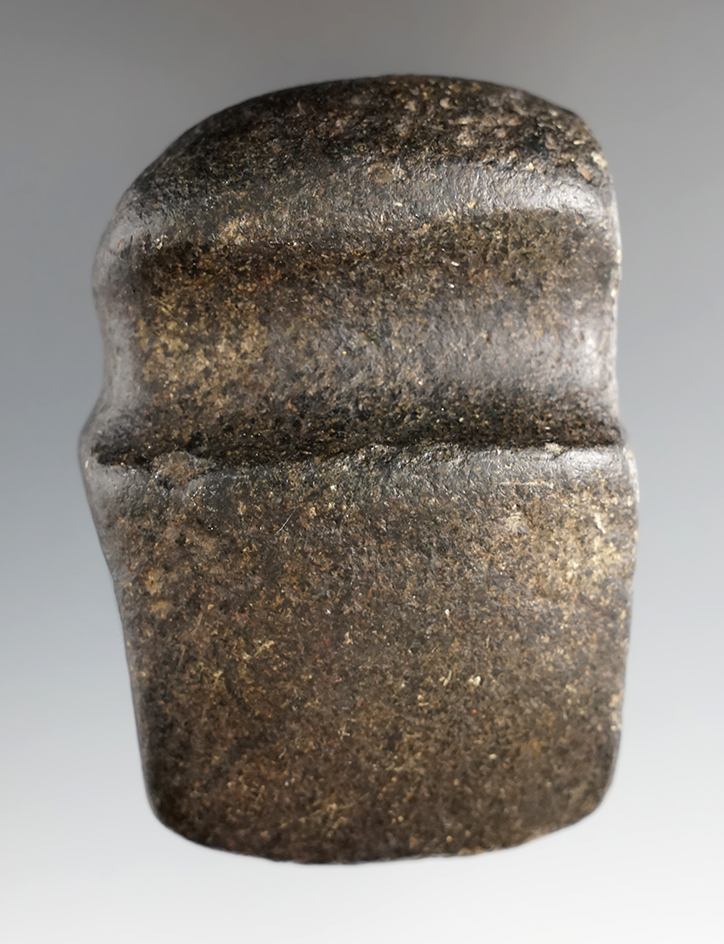 3 1/4" well styled 3/4 grooved Axe that is heavily patinated and nicely polished found in Illinois.