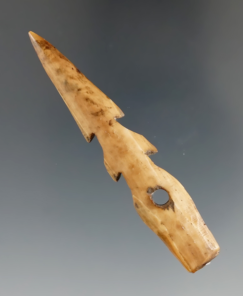 2 13/16" Harpoon Foreshaft made from Fossilized Ivory, found in Alaska. Stermer COA.