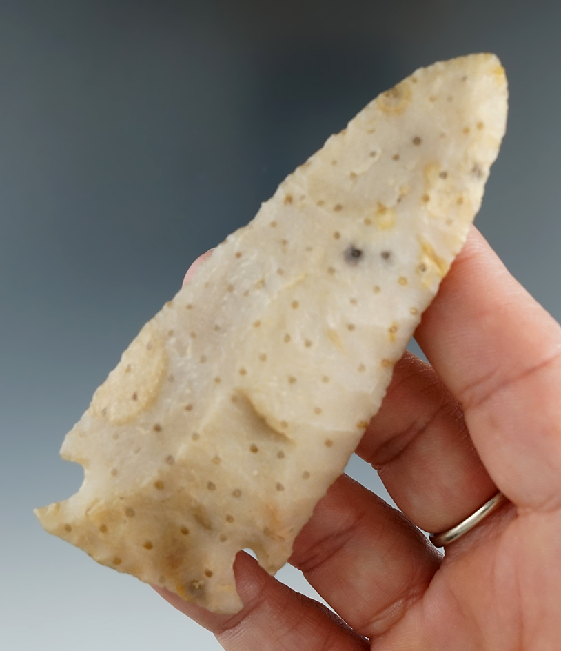 3 5/8" Gibson made from Petrified Wood, found in Louisiana by Robert Kent.  Davis COA.