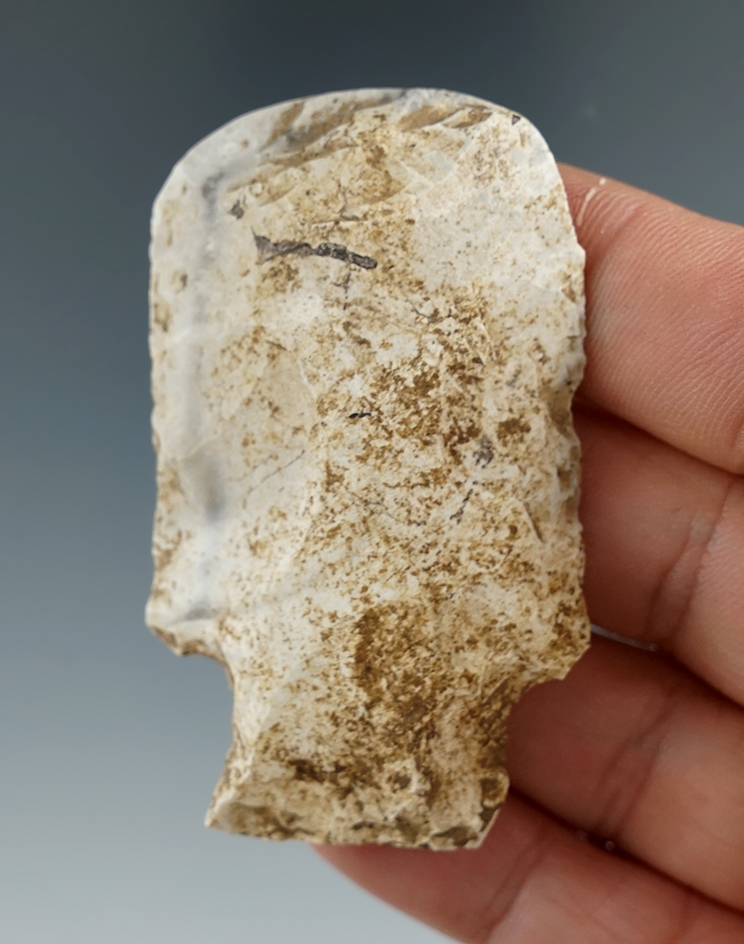 2 3/8" Missouri scraper with heavy use polished on the end.