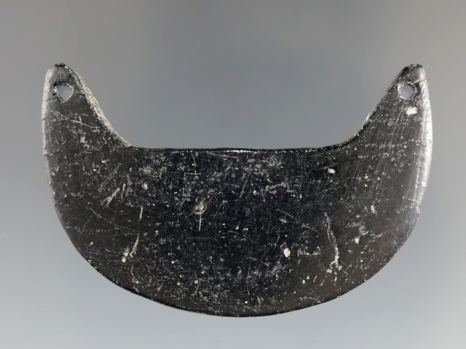 2 1/16" Black Stone Pendant found by Norma Berg in Washington. Bennett COA and COO.