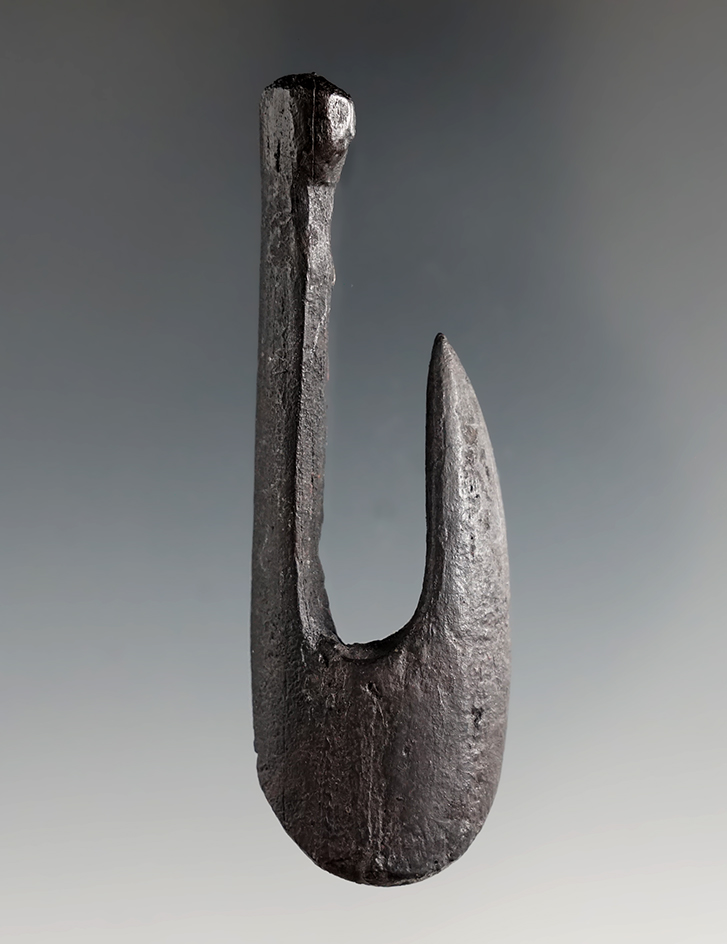 Large 2 7/8" Bone Fishhook that has been professionally restored - Florida.  Tatum COA.