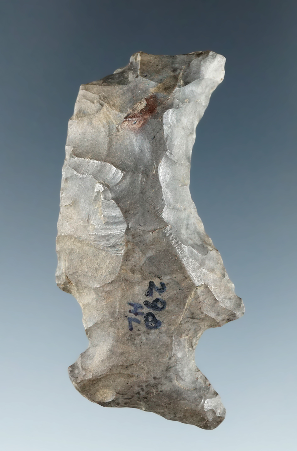 2 3/8" Hafted Shaft Scraper made from Onondaga Flint found in New York.