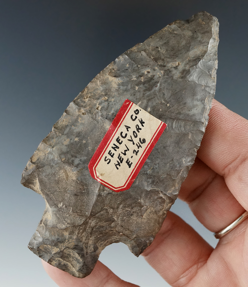 3 1/2" Onondaga Flint Adena found in Seneca County New York.