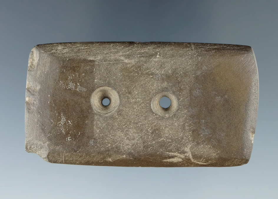 2 9/16" Miniature Rectangular Gorget found on the Watson farm in Seneca County New York.