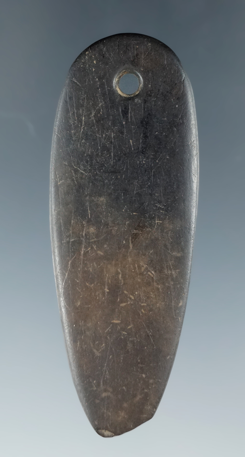 2 7/16" Thin and highly polished Teardrop Pendant found in Broome County New York.