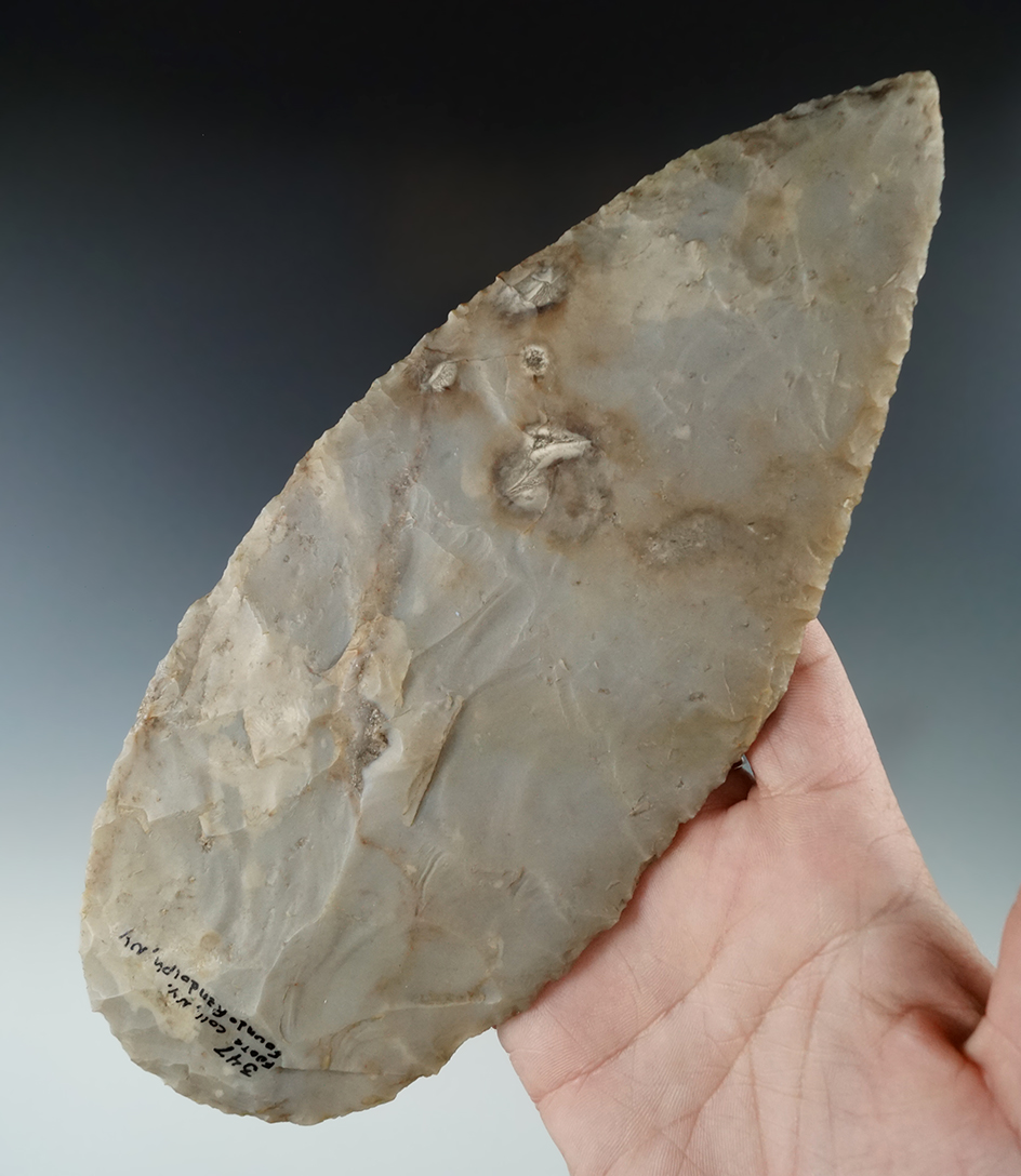 Sale Highlight! 8" by 3 7/16" Woodland Blade - Flint Ridge found in Randolph, Cattaraugus Co., NY.