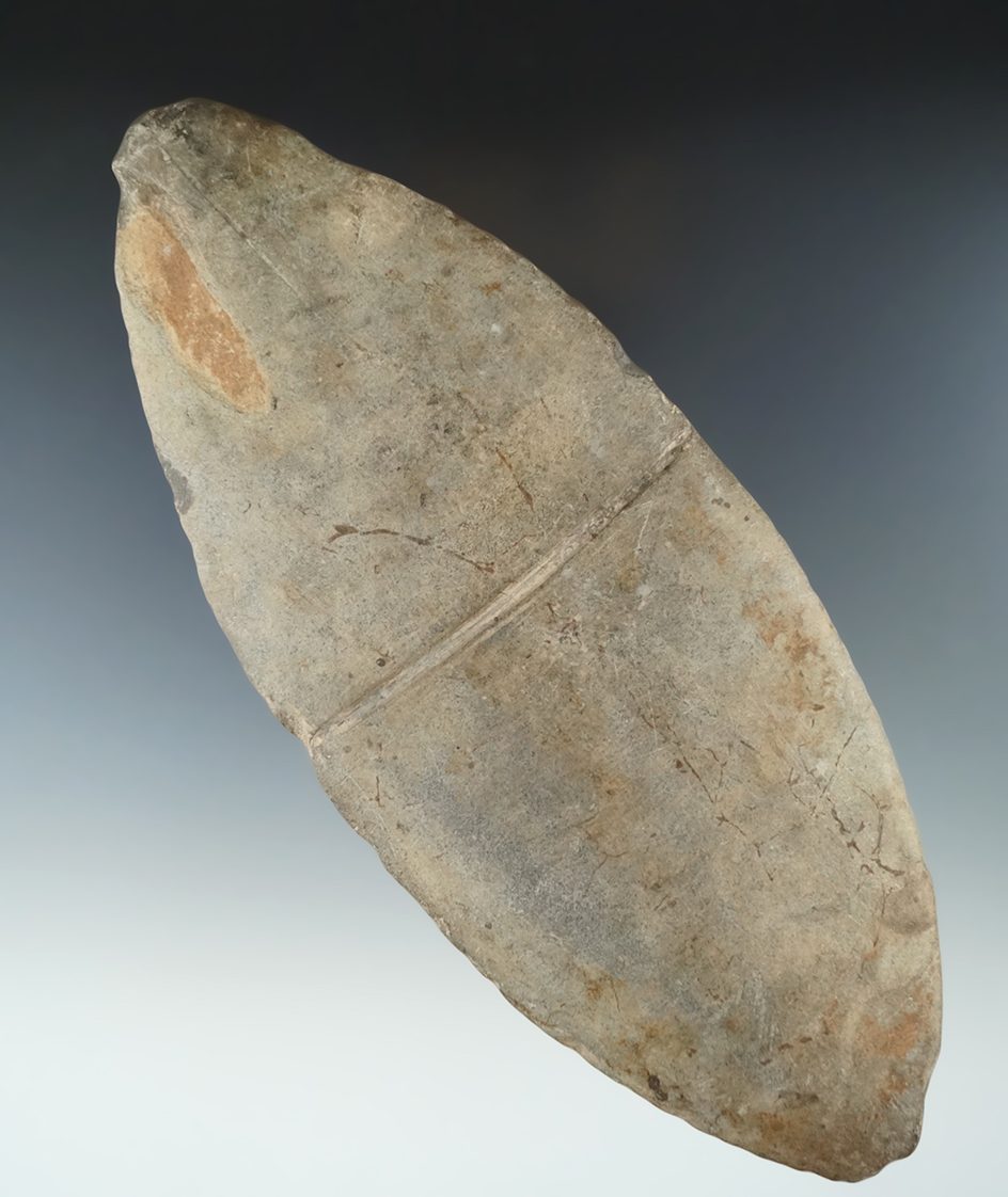 Large and unique! 8 3/8" Bi-pointed Blade with a center groove - Livingston County New York.