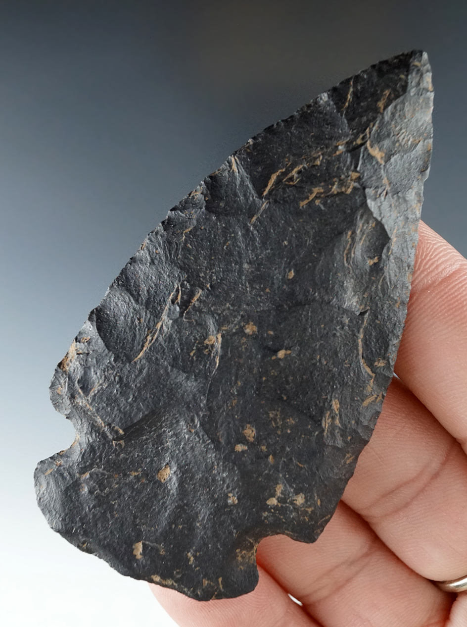 3" Hopewell made from Basanite found in New York.