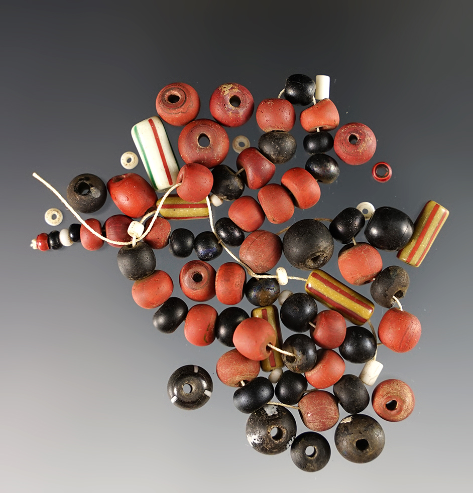 Approx. 16" Strand of Beads that is loose. Recovered at the White Springs Site, Geneva, New York. 