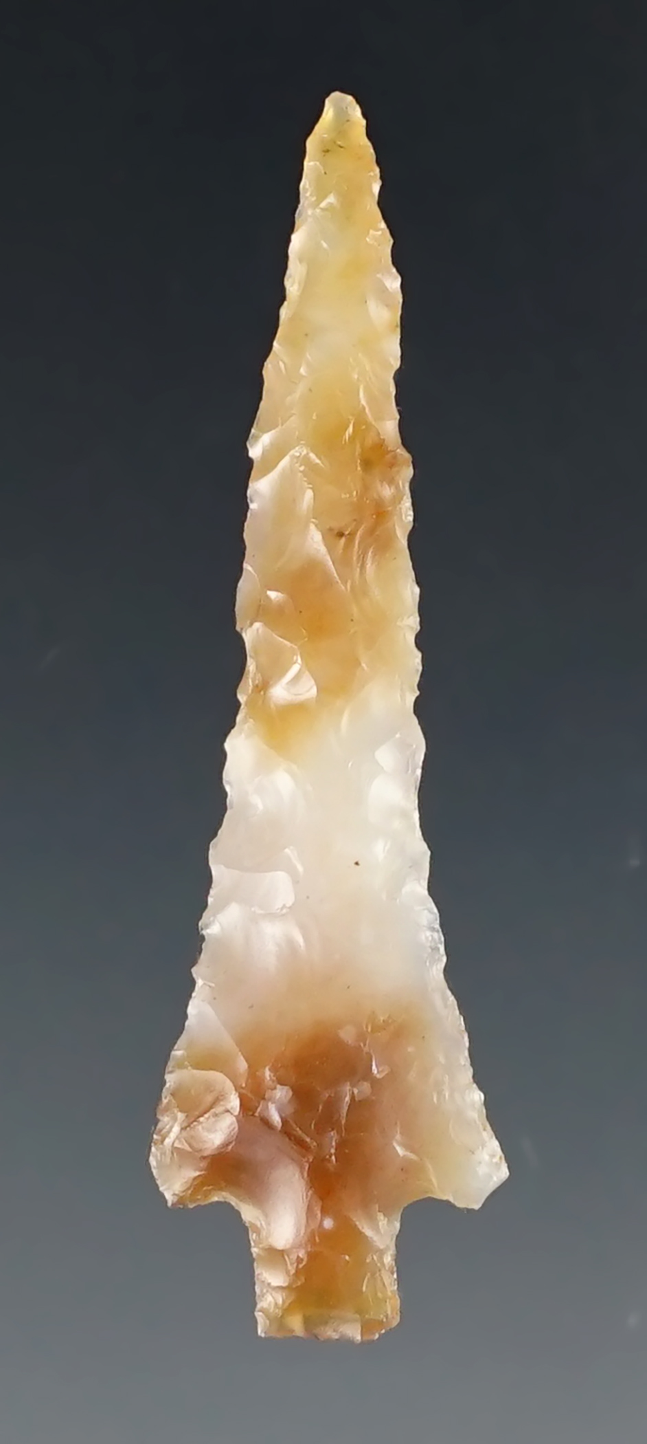 1 5/8" Columbia River Gem point made from translucent Agate, found in Washington. 