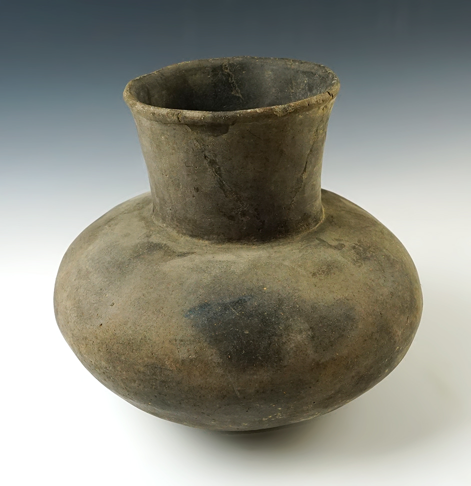 7 1/2" tall x 7 1/2" wide Mississippian Water Bottle - Mississippi Co., Arkansas. 