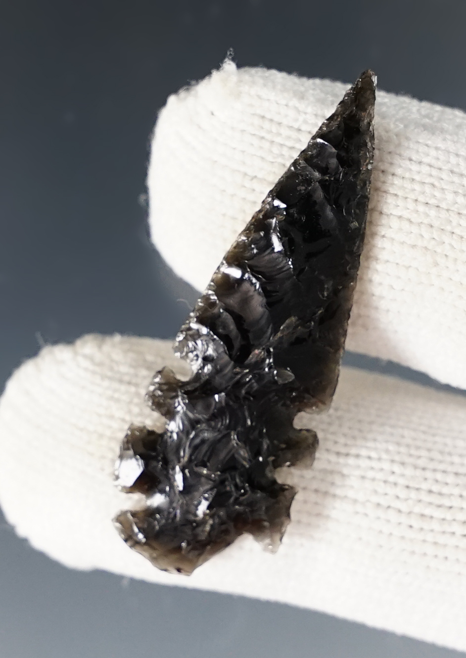 RARE! 1 9/16" Obsidian Stockland Point found in California.