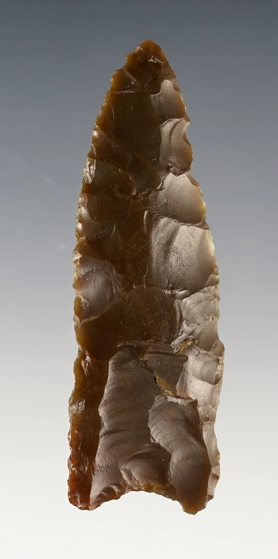 Very nice 2 7/16" Fluted Paleo Clovis - Sutton Co., Texas. Pictured. Rogers COA.