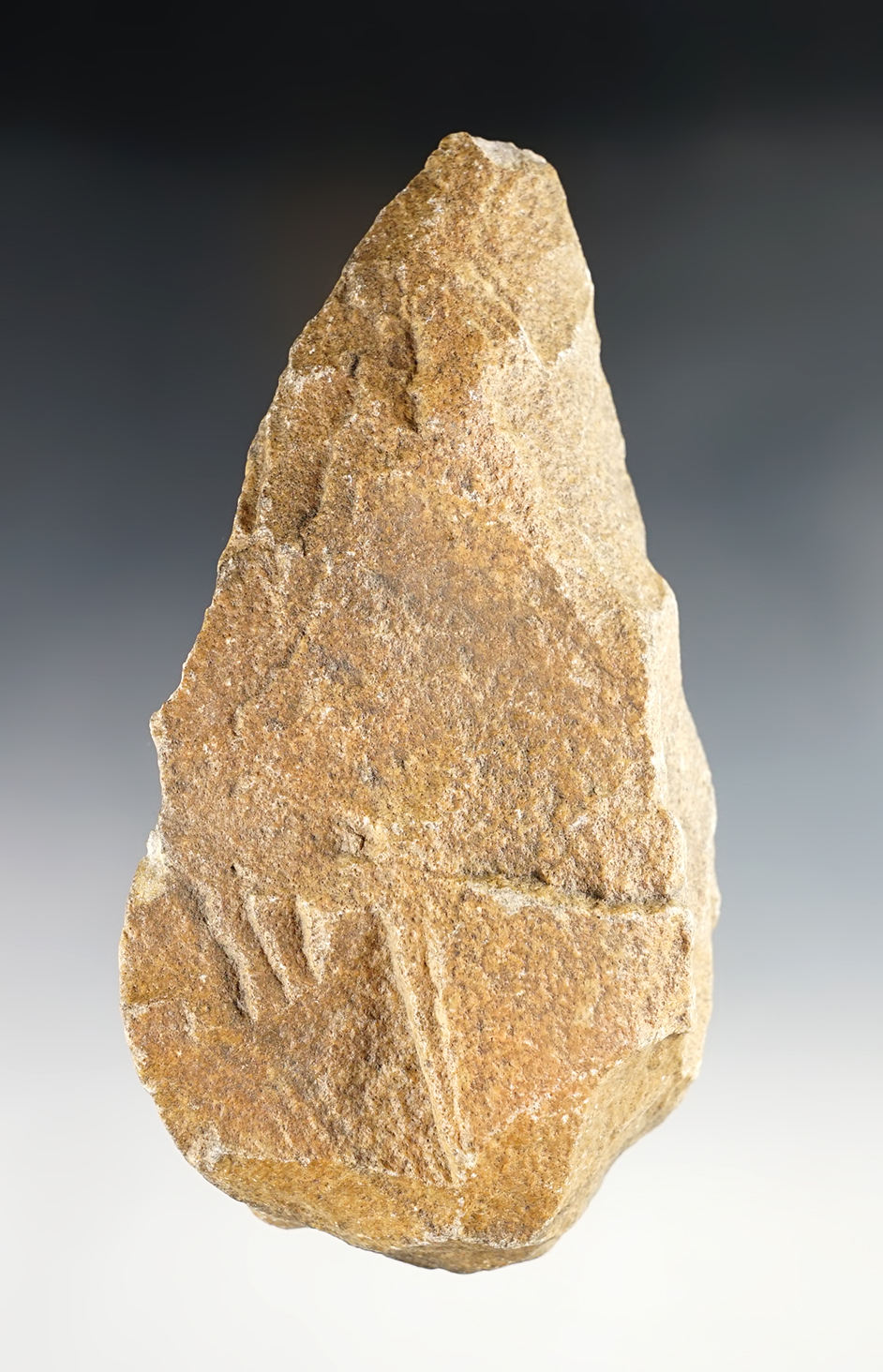 5 3/4" Acheulean hand axe from North Africa that is over 200,000 years old.