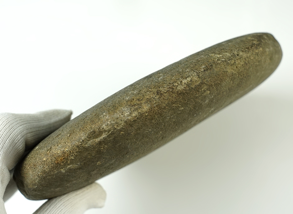13" Ohio Roller Pestle that is well patinated and made from Hardstone.