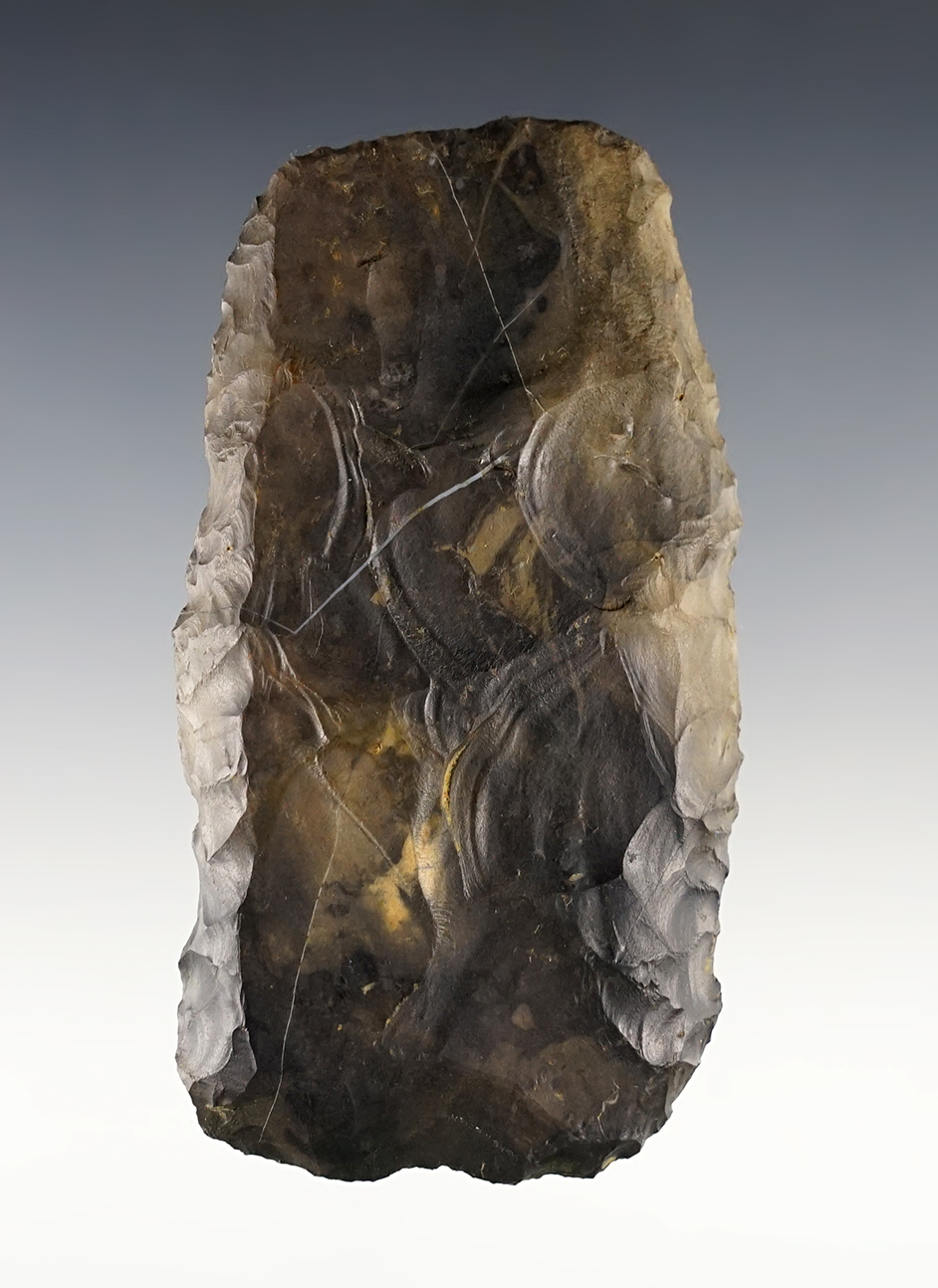 Exceptional 3 3/4" Paleo Square Knife found in Delaware Co., Ohio.