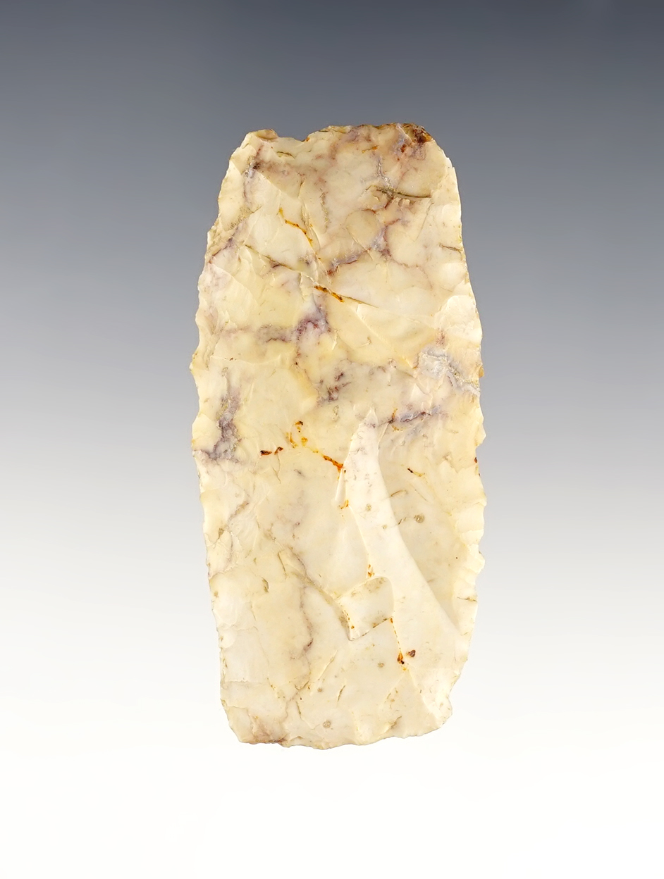 2 9/16" Ohio Paleo Square Knife made from nicely colored Flint Ridge Flint. Ex. John Kohr.