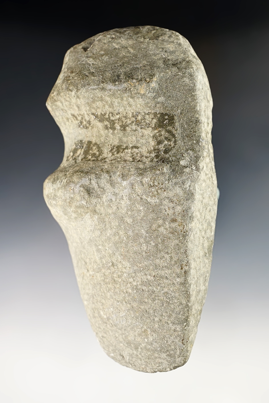 5 1/2" long 3/4 Groove Axe made from Slate. In good condition. Found in Richwood, Union Co., Ohio.