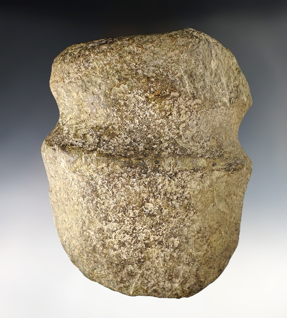 5 5/8" long Full groove Axe found in the Midwestern U.S. Made from gray-colored Hardstone.