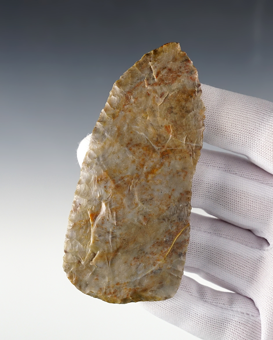 3 3/4" thin and well flaked Paleo Blade found in Ross Co., Ohio.