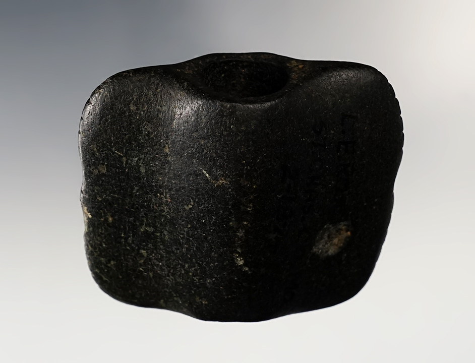 2 1/8" x 2 3/8" Bannerstone -Hardstone. St. Charles Co., Missouri. Nice tally marks.