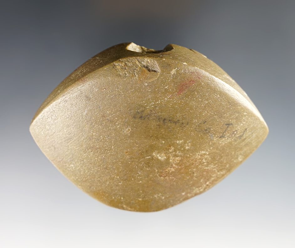 3 1/2" x 2 1/2" Shuttle Bannerstone - Brown Co., Indiana by Billy Watkins in the 1930's.