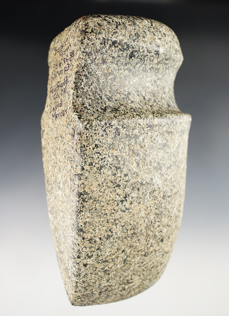 6 3/8" long 3/4 Grooved Axe found in Ohio by David Mercer. 