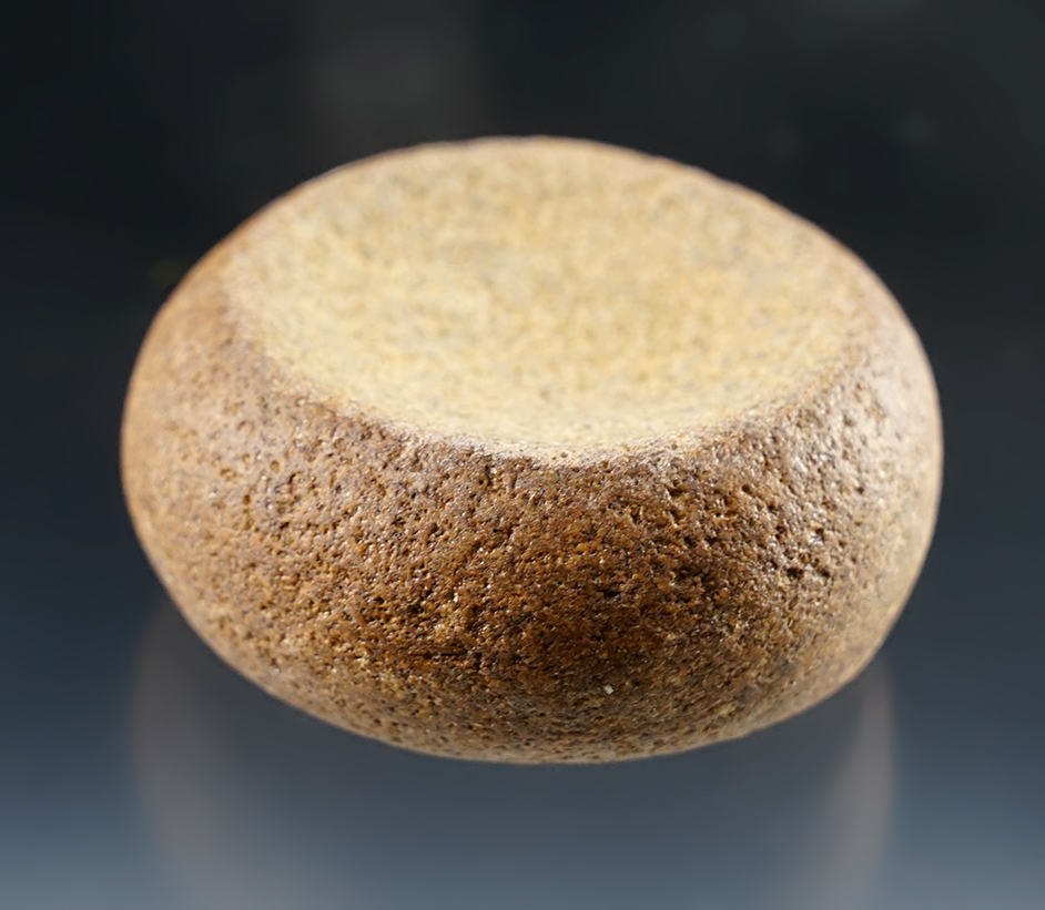 2 1/2" diameter Double Cupped Discoidal - Quartz. Hamilton Co., Ohio. Ex. Fred Havens. 