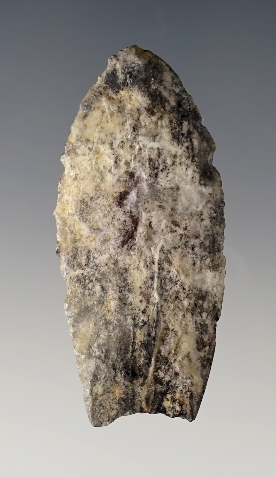 2" Paleo Clovis - Found in Stark Co., Ohio. Made from attractive multi-color Coshocton Flint.