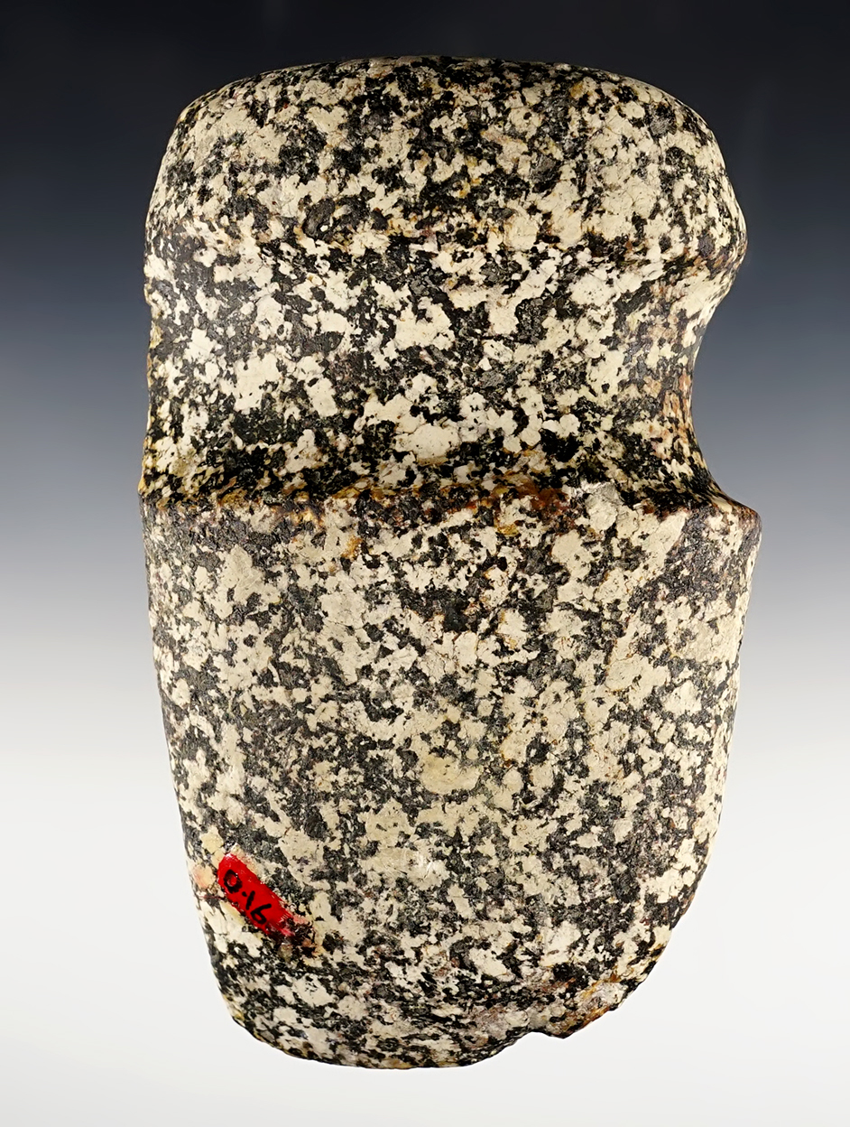 5 1/8" long 3/4 Groove Axe - Granite. Found in Franklin Co., Ohio. Ex. Stanley Copeland.